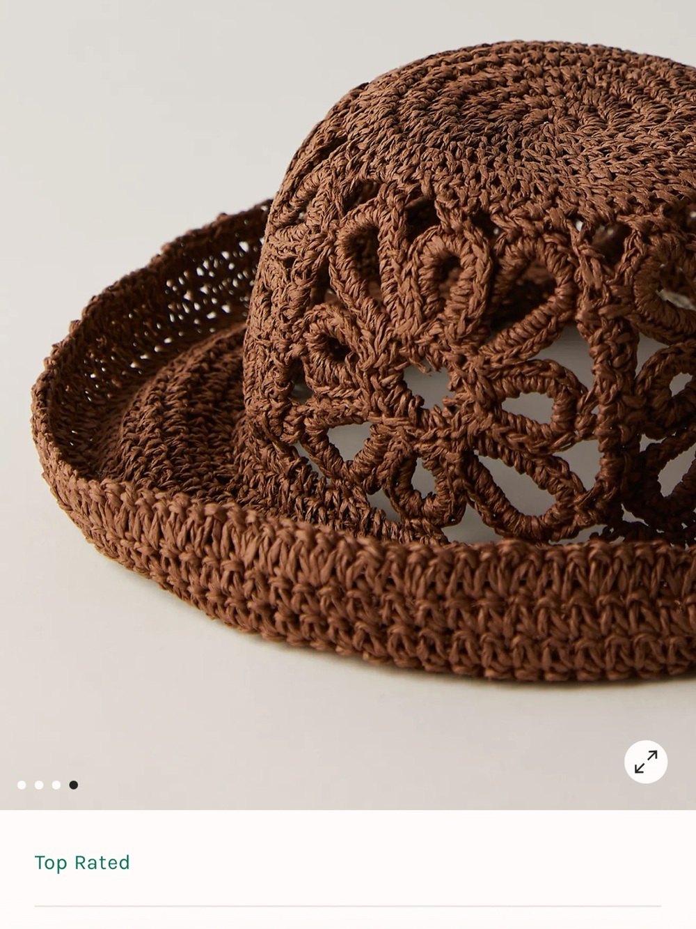 Free People Cut Out Daisy Straw bucket Hat SOLD OUT FALL 2026 COLLECTION - Picture 7 of 10
